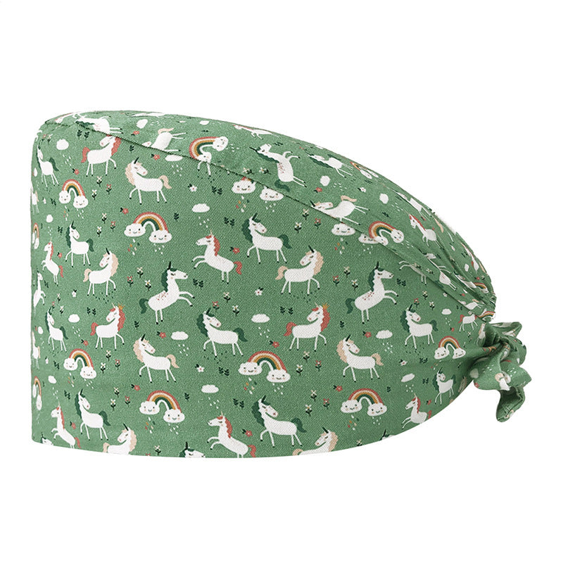 Printed Cotton Nurse Cap