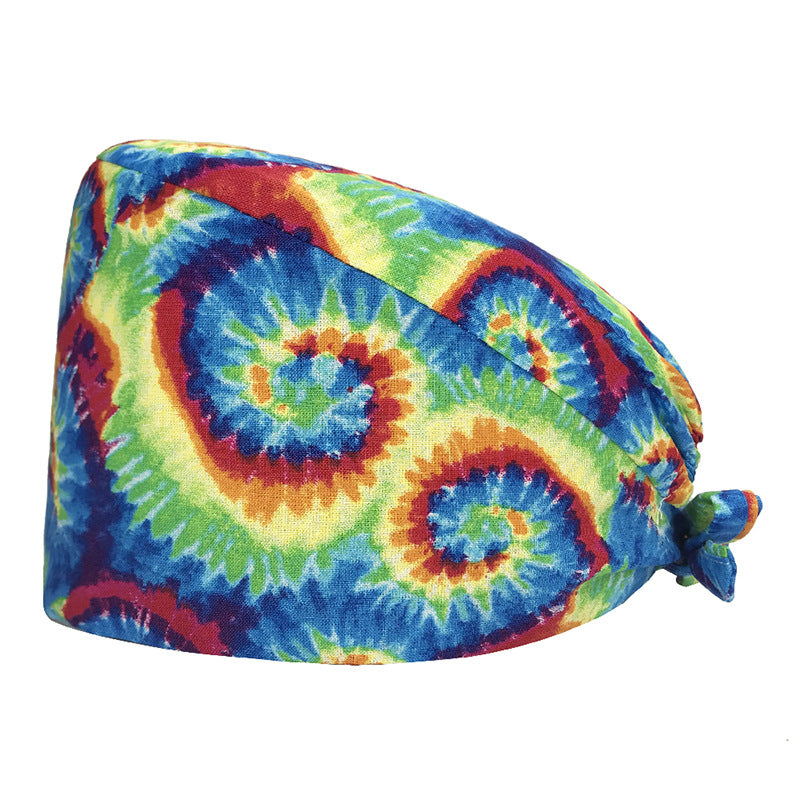 Printed Cotton Nurse Cap