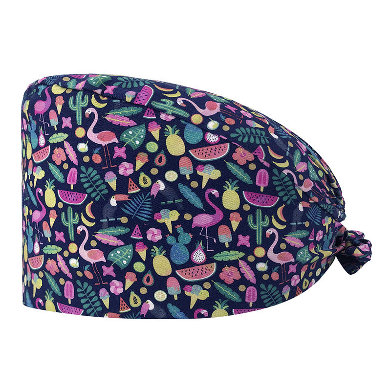 Printed Cotton Nurse Cap