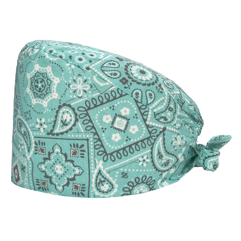 Printed Cotton Nurse Cap