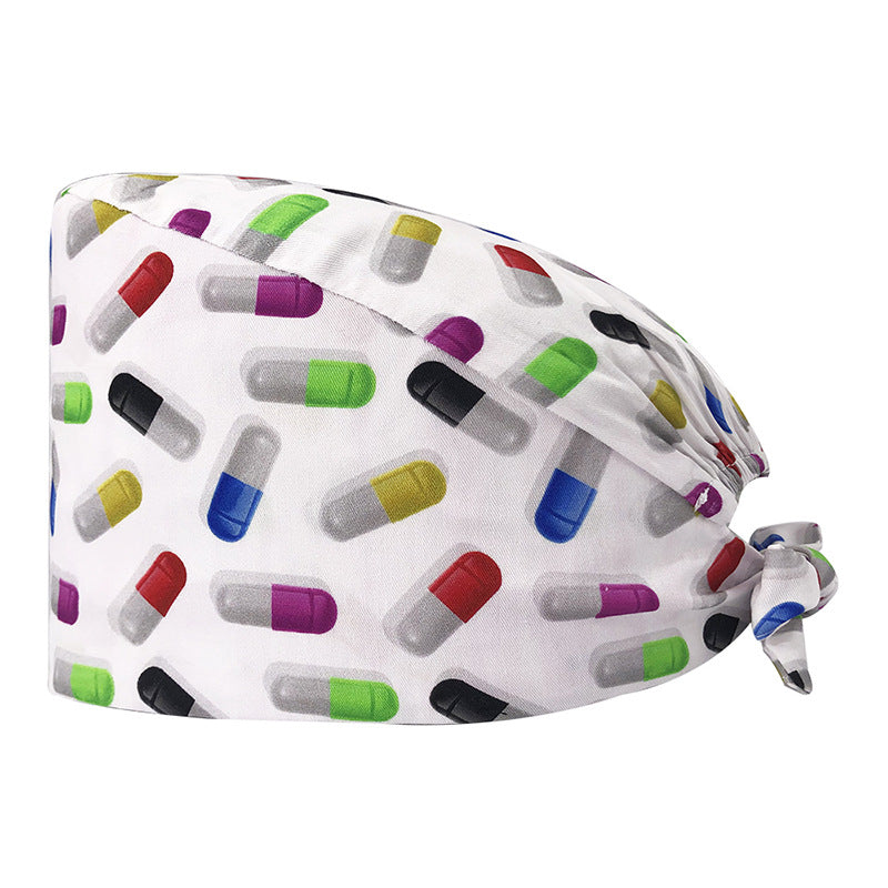 Printed Cotton Nurse Cap