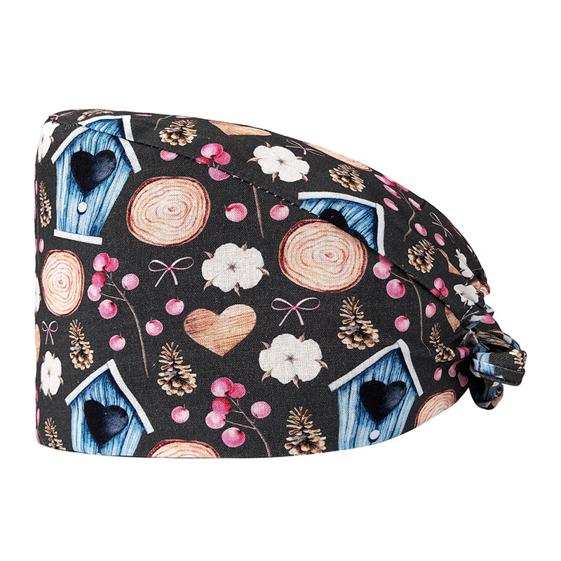 Printed Cotton Nurse Cap