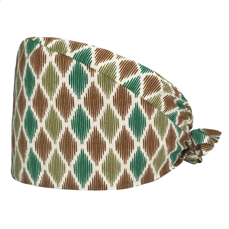 Printed Cotton Nurse Cap