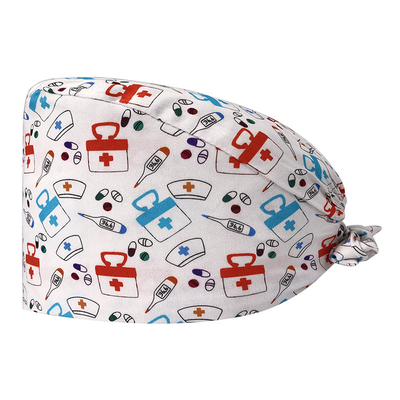 Printed Cotton Nurse Cap