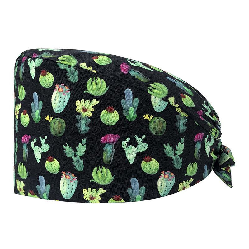 Printed Cotton Nurse Cap