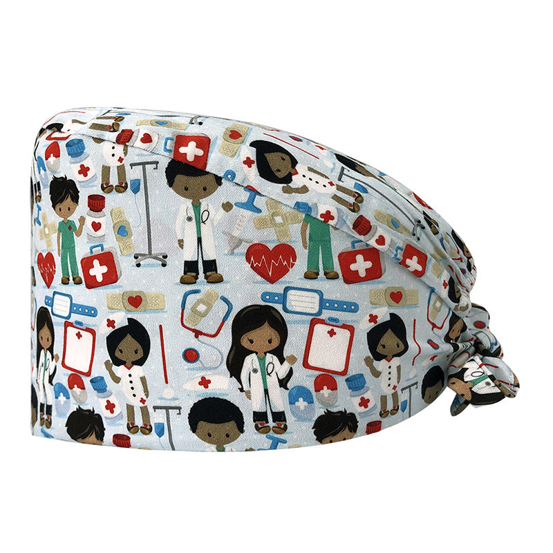 Printed Cotton Nurse Cap