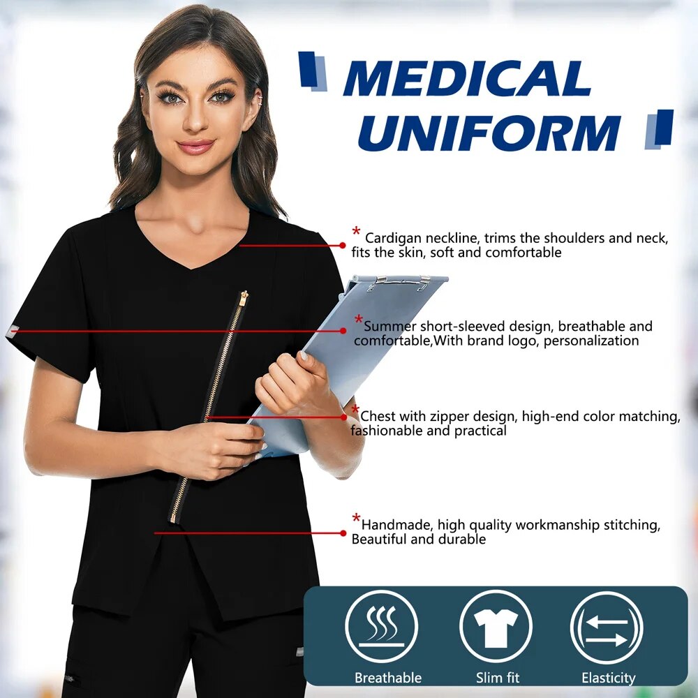 V-Neck Nurse Scrub Suit