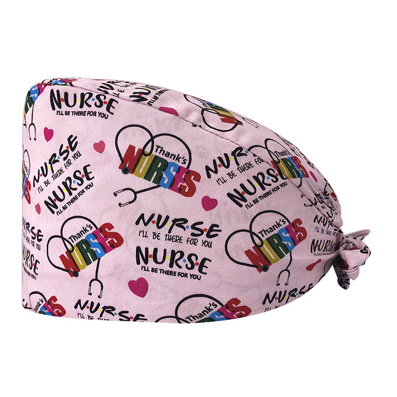 Printed Cotton Nurse Cap