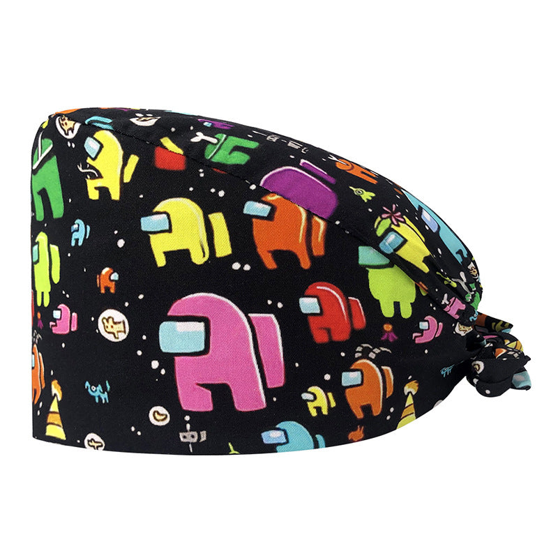 Printed Cotton Nurse Cap