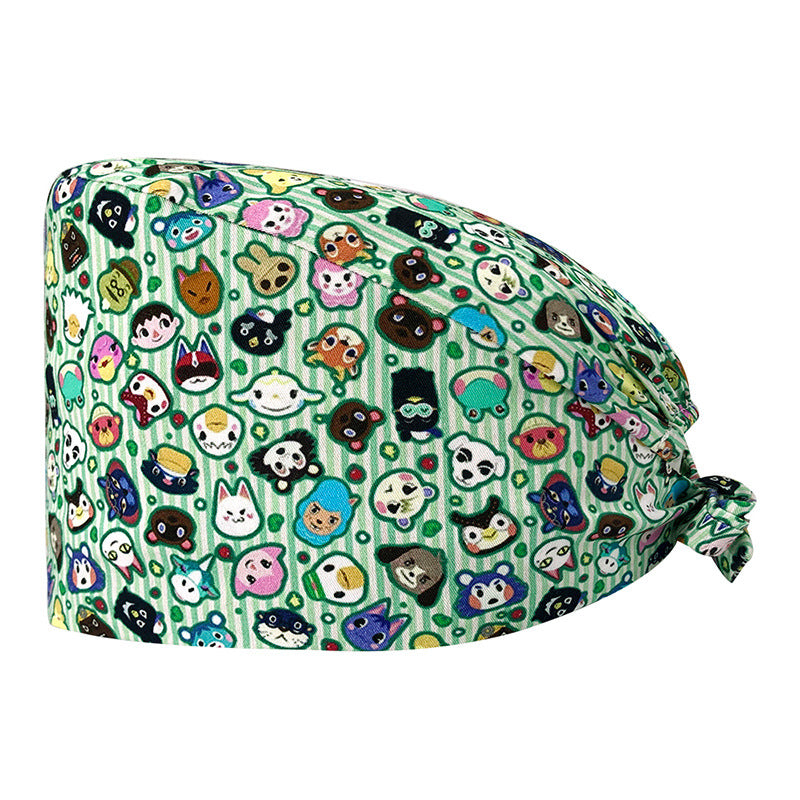 Printed Cotton Nurse Cap