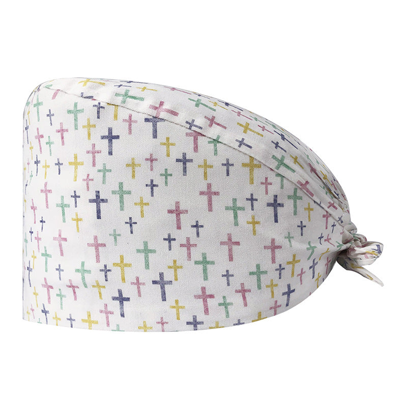 Printed Cotton Nurse Cap