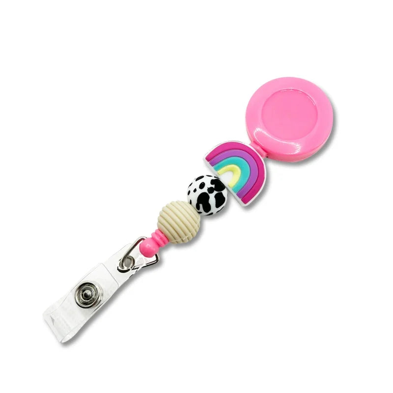 Stretchable Medical ID Badge Holder Clip for Nurses