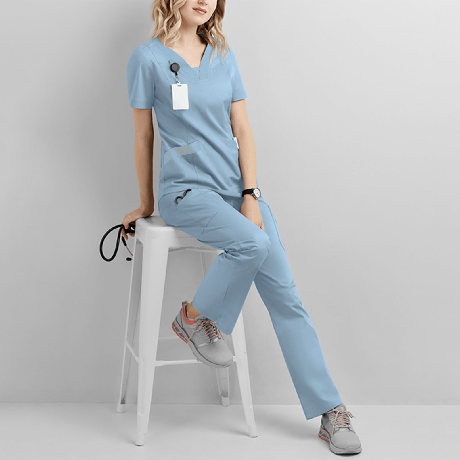 Operating Room Short Sleeved Nurse Uniform Suit Nurse Surgeon
